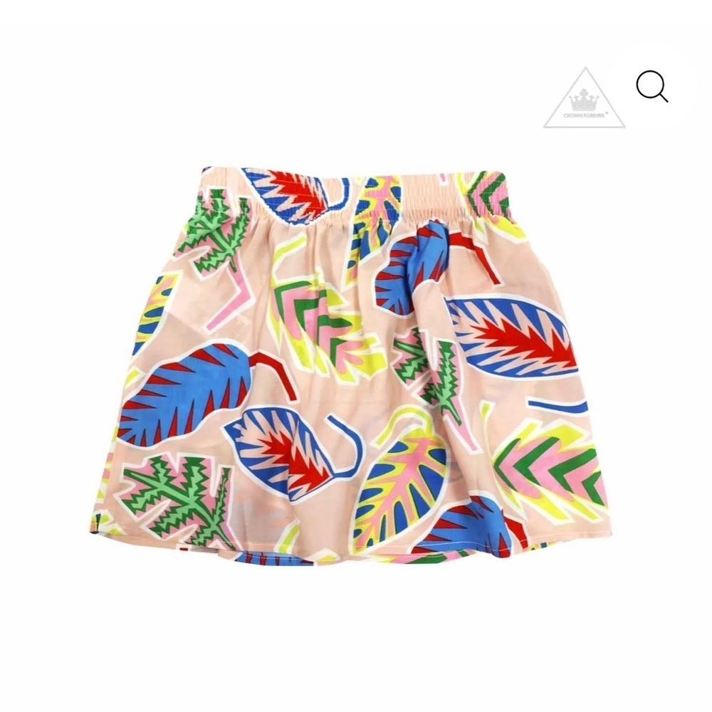 Colorful Leaf Print Skirt by Stella McCartney